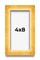 Panoramic Minimalist Shadow Box Gold Picture Frame - UV Acrylic, Backing, Hanging Hardware